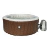 Avenli Nice barna rattan mintás felfújható jakuzzi, 204 × 70 cm, 1000 liter