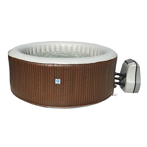 Avenli Nice barna rattan mintás felfújható jakuzzi, 204 × 70 cm, 1000 liter