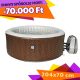 Avenli Nice barna rattan mintás felfújható jakuzzi, 204 × 70 cm, 1000 liter