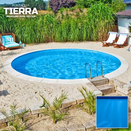 TIERRA BLUE POOL süllyesztett kör medence 3,0 x 1,5 m , kék fóliával 