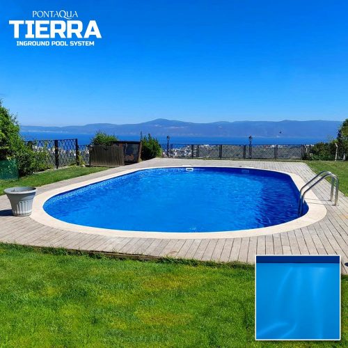 TIERRA BLUE POOL süllyesztett ovális medence 500 x 300 x 150 cm 