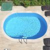 TIERRA BLUE POOL süllyesztett ovális medence 7,0 x 3,0 x 1,5 m , kék fóliával