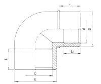 PVC könyök D63