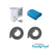 Pontaqua Family Pool KIT WHITE ovális fémfalas családi medence szett 610 x 360 x 120 cm